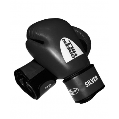 Перчатки боксерские SILVER BGS-2039, 10oz, к/з, черные