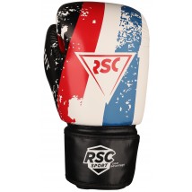 Перчатки боксёрские RSC HIT PU SB-01-146 8 унций Бело-красно-синий