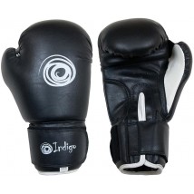 Перчатки боксёрские INDIGO PU PS-790 8 унций Черный