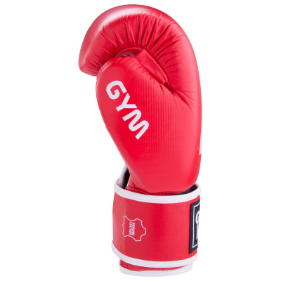 Перчатки боксерские GYM BGG-2018, 10oz, кожа, красные